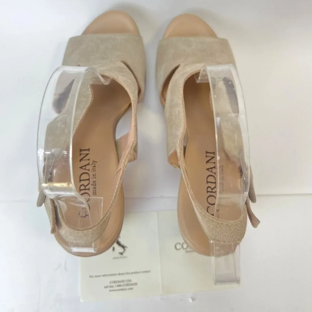 Cordani Taylin Suede Sandals Heeled Women Straps Platform Shoes Size 37 US6.5